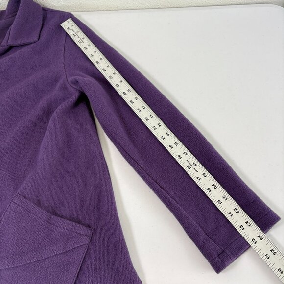 FH Clothing Co Button Front Shirt Shacket Size M Purple Cotton Pockets USA - Picture 7 of 13